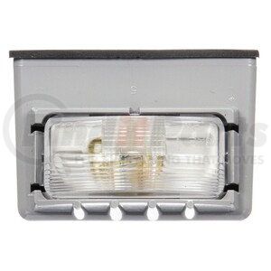 15011 by TRUCK-LITE - 15 Series License Plate Light - Incandescent, 1 Bulb, Rectangular, Gray Bracket Mount, 12V