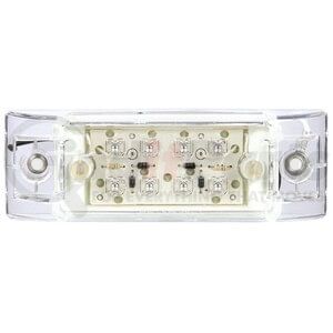 2152A by TRUCK-LITE - Signal-Stat, LED, Clear/Yellow Rectangular, 8 Diode, Marker Clearance Light, P2, 2 Screw, Hardwired, Stripped End, 12V