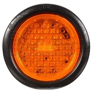 44101Y by TRUCK-LITE - Super 44 Strobe Light - LED, 42 Diode, Round Yellow, Grommet Mount, 12V