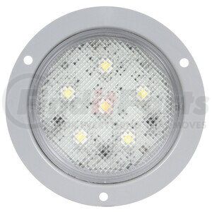 44339C by TRUCK-LITE - Super 44 Dome Light - LED, 6 Diode, Round Clear Lens, Gray Flange Mount, 12V