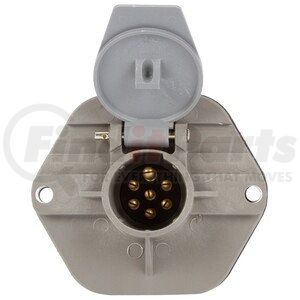 50867 by TRUCK-LITE - 50 Series Trailer Receptacle - 7 Split Pin, Grey Plastic, Surface Mount, Threaded Stacking Studs