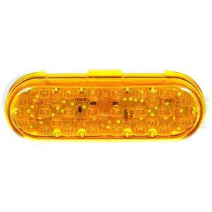 60275Y by TRUCK-LITE - 60 Series Turn Signal Light - LED, Yellow Oval Lens, 26 Diode, Grommet Mount, 12V