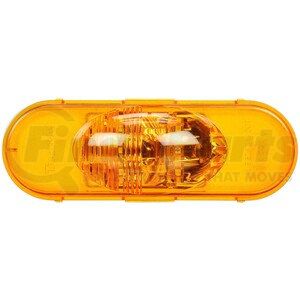 60421Y by TRUCK-LITE - 60 Series Turn Signal Light - LED, Yellow Oval Lens, 6 Diode, Grommet Mount, 12V