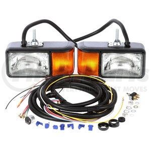 80800 by TRUCK-LITE - Snow Plow Light - Halogen, 2 Bulb, Polycarbonate, 4 x 6 in. Rectangular, Universal, 12V