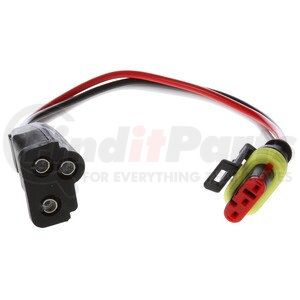 94706 by TRUCK-LITE - Brake / Tail / Turn Signal Light Plug - 16 Gauge GPT Wire, Stop/Turn/Tail Function, 8.0 in. Length