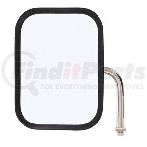 97662 by TRUCK-LITE - Door Mirror - 7.5 x 10.5 in., Silver Stainless Steel, Flat Mirror, Universal