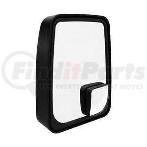714575 by VELVAC - Mirror Head: Black Standard Head with Manually Adjustable Flat Glass and Stick-On Wedge Convex Mirro