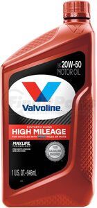 822381 by VALVOLINE - Engine Oil - Synthetic Blend, High Mileage, 1 Quart, SAE 20W-50, Amber, for Gasoline Engines