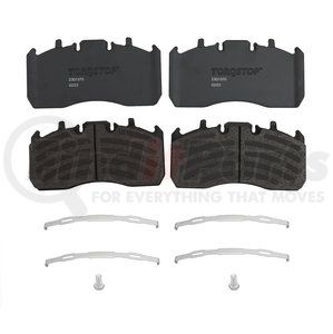 23D1370 by TORQSTOP - Disc Brake Pad Set - with Hardware, FMSI No. D1370-8470, 23K GAWR