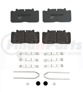 23D1518 by TORQSTOP - Disc Brake Pad Set - with Hardware, FMSI No. D1518-8727, 23K GAWR