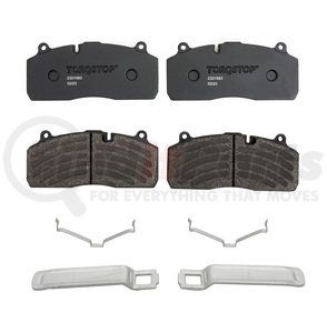 23D1583 by TORQSTOP - Disc Brake Pad Set - with Hardware, FMSI No. D1583-8795, 23K GAWR