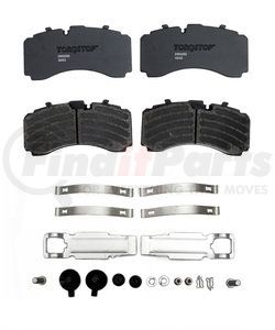 23D2252 by TORQSTOP - Disc Brake Pad Set - with Hardware, FMSI No. D2252-9490, 23K GAWR