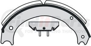 23K4709E by TORQSTOP - Drum Brake Shoe Kit - 16.5 in. Drum Dia., 7 in. Shoe Width, 4709E FMSI