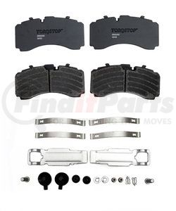 29D2252 by TORQSTOP - Disc Brake Pad Set - with Hardware, FMSI No. D2252-9490, 29K GAWR