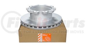 RUW76619 by TORQSTOP - Disc Brake Rotor - U-Shaped Type, w/o Hardware, Wabco PAN™ 22