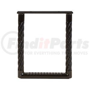 5231512 by BUYERS PRODUCTS - Black Powder Coated Cable Type Truck Step - 15 x 12 x 1.38in. Deep