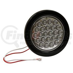 5624324 by BUYERS PRODUCTS - 4 Inch Clear Round Backup Light Kit With 24 LEDs (PL-2 Connection, Includes Grommet and Plug)