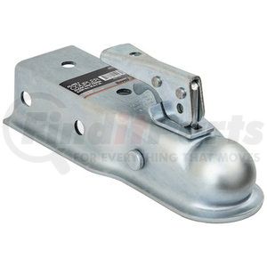 0091050z by BUYERS PRODUCTS - Straight Tongue Coupler - 1-7/8 Inch Ball, 2 Inch Channel, 200 Pound Tongue Weight, Zinc Plated