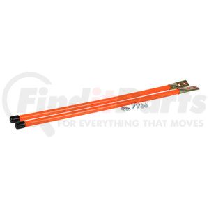 1308110 by BUYERS PRODUCTS - Bumper Guide, 3/4x36in. Orange Bolt-On Bumper Marker Sight Rods w/ Hardware