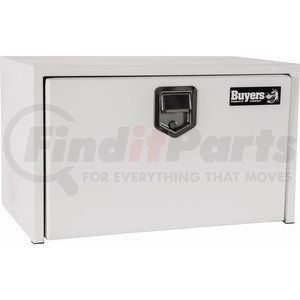 1702203 by BUYERS PRODUCTS - 18 x 18 x 30in. White Steel Underbody Truck Box with Paddle Latch