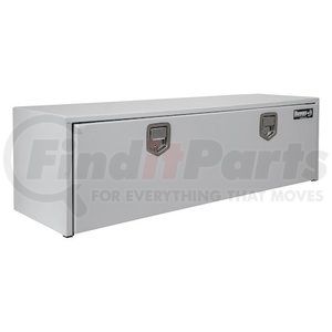 1702215 by BUYERS PRODUCTS - 18 x 18 x 60in. White Steel Underbody Truck Box with 2 Paddle Latches