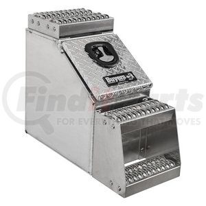 1705180 by BUYERS PRODUCTS - Truck Tool Box - Heavy Duty Diamond Tread Aluminum Step Box, 24 x 28 x 12 in.