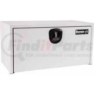 1732403 by BUYERS PRODUCTS - 18 x 18 x 30in. White Steel Underbody Truck Box with 3-Point Latch
