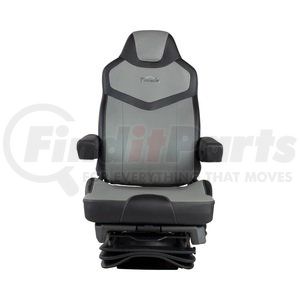 187300MW665 by SEATS INC - Seat - Pinnacle Model, DuraLeather™, Hi-Back, Black/Gray, Dual Armrest