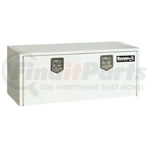1702410 by BUYERS PRODUCTS - Truck Tool Box - White, Steel, Underbody, 18 x 18 x 48 in.