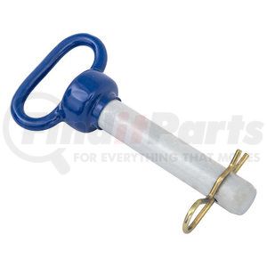 66127 by BUYERS PRODUCTS - Blue Poly-Coated Handle On Steel Hitch Pin - 1 x 4-1/2in. Usable Length