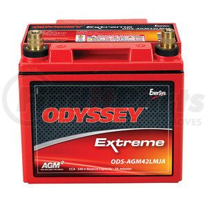 ODS-AGM42LMJA by ODYSSEY BATTERIES - Powersport Series AGM Battery - Metal Jacket, SAE Post