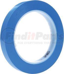 36404 by 3M - Vinyl Tape - 471 Series, Blue, 1/8" Width, 5.2 mil Thickness, Rubber Adhesive, Single-Sided