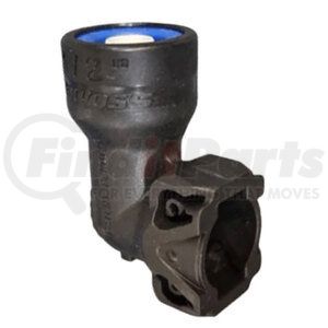 Volvo 991966 Fuel Line Fitting Fuel Line Fitting - Elbow, Nipple, 3/8" to -6 AN Male, Blue Anodized