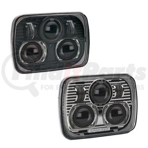 0550071 by J.W. SPEAKER - 12-24V DOT LED High & Low Beam Headlight with Chrome Inner Bezel