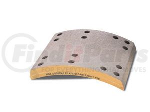 GG4284D by HALDEX - Drum Brake Shoe Lining - Front, Air Brake System, Friction Material: GG, FMSI: 4284