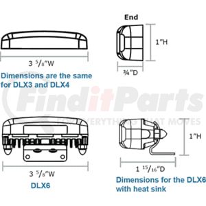 DLX3-A by STAR SAFETY TECHNOLOGIES - Versa Star®, three LED array, Black bezel, flush or bracket mount, 10-16V