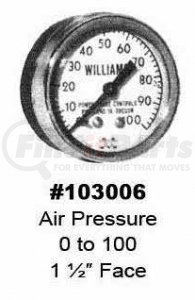 103006 by WILLIAMS CONTROLS - 103006