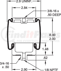 W023587002 by FIRESTONE - Air Spring Sleeve Style