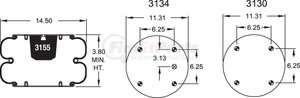 W013587781 by FIRESTONE - 233D2 AIR SPRING