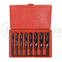 90108 by HANSON - Drill Bit Set, 8 Piece, High Speed Steel, 1/2" Reduced Shank, 9/16" to 1", in Metal Index