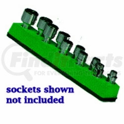 485 by MECHANIC'S TIME SAVERS - 1/4 in. Drive Universal Magnetic Green Socket Holder   5-14mm