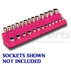 722 by MECHANIC'S TIME SAVERS - 1/4 in. Drive Magnetic Hot Pink Socket Holder   4-14mm