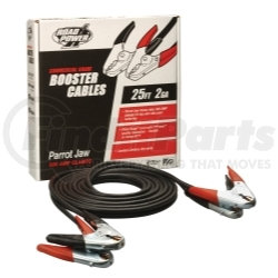 08862 by COLEMAN CABLE PRODUCTS - 2 Gauge, 25' Booster Cable with Parrot Jaw Clamp