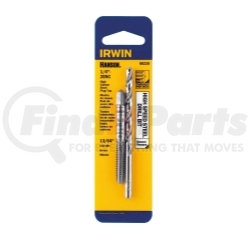 80230 by HANSON - Tap and Drill Bit Set, 1/4-20 NC High Carbon Steel Plug Tap, 13/64 High Speed Steel Drill Bit, Card