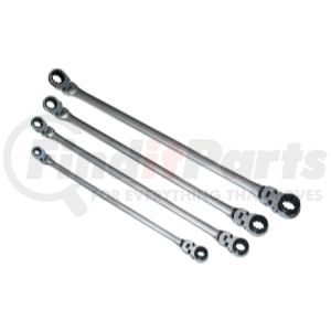ex-pffgbxz-4pc by MOUNTAIN - 4 Piece SAE Double Box Universal Spline Ratcheting Wrench Set