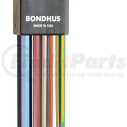 69699 by BONDHUS CORP. - Bondhus 69699 Set 9 ColorGuard&#8482; Ball End L-Wrenches, Extra Long Arm (1.5-10mm)