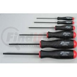 10686 by BONDHUS CORP. - Hex Ball End Screwdriver Set, 6 Piece, 1.5mm to 5mm, Comfort Grip Handles