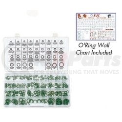 4300 by FJC, INC. - Deluxe O-Ring Assortment, 350 Piece, 34 Sizes, Metric, Green HNBR, in Plastic Case