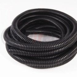 4304F by THE BEST CONNECTION - 1/4" I.D. Black Split Loom Flex-Guard Tubing 14 Ft