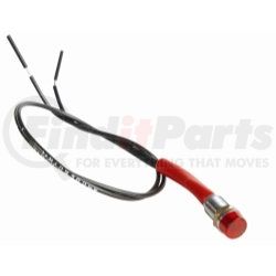 2633F by THE BEST CONNECTION - Red Warning Light w/Leads 16A 12V 1 Pc